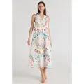 Victorio & Lucchino , V&L for woman. 340488148 Midi dress with multicoloured collar detail (S), Casual, Multicolor, Polyester, Sleeveless / S