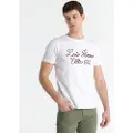 LOIS Jeans for man. 158003012 Short sleeve T-shirt white (3XL), Casual, Cotton