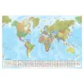 Mairdumont Gmbh & Co. Kg World Political Marco Polo Wall Map with Flags