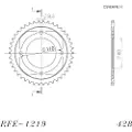 Supersprox Steel Honda 428x42 Rfe1219x42blk Bakre Tannhjul