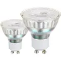 Eglo - LED-pære for søkelys - GU10 - 3 W (ekvivalent 37 W) - klasse F - varmt hvitt lys - 3000 K (en pakke 2)
