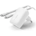 Belkin BoostCharge - Strømadapter - PPS-teknologi - 30 watt - 3 A - PD 3.0 (24 pin USB-C) - hvit