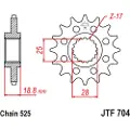 JT Sprockets 525 Ru Jtf704.17rb Steel Fremre Tannhjul