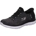 SKECHERS for woman. 149937 Slip-ins Summits Dazzling Haze shoes black (39), Fabric, 1 to 3 cm, Laces, Casual