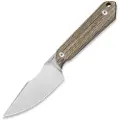 Kizer Cutlery Mini Harpoon AEB-L kniv, Brown Micarta, Stonewashed