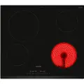 Siemens iQ100 ET631FEN1E - Keramisk komfyrtopp - 4 plater - Nisje - bredde: 56 cm - dybde: 49 cm - uten ramme, fasettert front - svart
