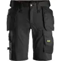 Snickers Workwear WORKWEAR 6141 AllroundWork, stretch shorts med hylsterlommer, sort, størrelse 52