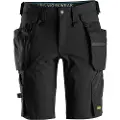 Snickers shorts 6108, stretch, aftagelige hylsterlommer, sort, str. 48