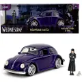 Jada Wednesday Addams-figur Med Metall Volkswagen Beetle 1972 1:24