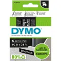 Dymo D1 - Selv-adhesiv - hvitt på svart - Rull (1,2 cm x 7 m) 1 kassett(er) merketape - for LabelMANAGER 100, 160, 210, 220, 260, 280, 300, 360, 420, Wireless PnP LabelPOINT 250
