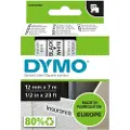 Dymo D1 - Selv-adhesiv - svart på hvitt - Rull (1,2 cm x 7 m) 1 kassett(er) merketape - for LabelMANAGER 100, 160, 210, 220, 260, 280, 300, 360, 420, Wireless PnP LabelPOINT 250