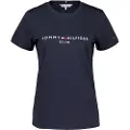 Tommy Hilfiger for woman. WW0WW31999 Heritage Hilfiger T-shirt navy (XL), Casual, Coral, Organic Cotton, Sustainable