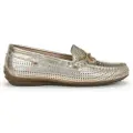 Fluchos for woman. F1428 Bruni Leather Moccasins F1428 golden (41), Flat, None, Casual