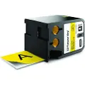 Dymo XTL - Vinyl - permanet adhesiv - svart på gult - Rull (0,54 cm x 7 m) 1 kassett(er) tape - for XTL 500