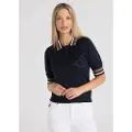 LOIS Jeans for woman. 453162741 Untucked Knitted Polo Blue (S), Casual, Cotton, Short sleeve