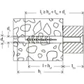 Fischer S 4, Ekspansjonsanker, Murstein, Betong, Murverk, Nylon, Grå, 4 mm, 2 cm