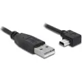DeLOCK - USB-kabel - USB (hann) til mini-USB type B (hann) - 3 m - rettvinklet kontakt