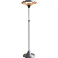 NSH Nordic HORTUS Terrassevarmer gulvmodel med teleskop 900/1200/2100 W, HA, sølv (211-372)