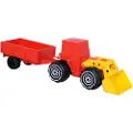 Plasto Tractor with frontloader & trailer (33 cm)