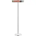 Hortus Terrassevarmer gulvmodel GT 500/1000/1500W sølv inkl. fjernbetjening (211-411)