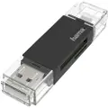 Hama - Kortleser (SD, microSD, SDHC, microSDHC, SDXC, microSDXC) - micro USB 2.0 / USB 2.0