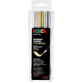 Posca pensel marker sæt PCF-350, tre farver, guld, sølv og hvid
