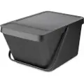Brabantia Sort & Go, 20 l, Rektangulær, Plast, Grå, Manuell, Plast