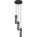 TRIO Moderne hanglamp zwart 3-lichts - Stream