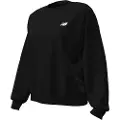 New Balance for woman. WT41508 Sport Essentials Sweatshirt black (S), Casual, Cotton, Multisport