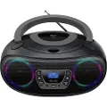 Denver TDB-212GR - Grey - DAB+ Boombox with Bluetooth & CD Player