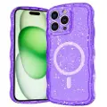 Mtp Products iPhone 15 Pro Wave-Edge Laser Glitter MagSafe-deksel - gjennomsiktig lilla