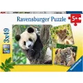 Ravensburger Panda Lion And Tiger Puslespill 3x49 brikker