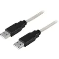 Deltaco USB-kabel 2.0 A hann til A hann