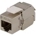 Deltaco MD-121 Cat6A Shielded Keystone Jack Toolless Clamp Termination Plastic white/metal