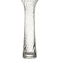 Leonardo Ravenna, Cylinder formet Vase, Glass, Gjennomsiktig, Bord, Innendørs, 270 mm