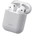 Baseus Super Thin Silica Gelinis Dėklas AirPods 1/2 - Pilkas
