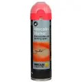 DVA Mercalin markeringsspray 500ml - FLUO rød, bl.a. t/asfalt, beton, græs, grus, træ, sten & is