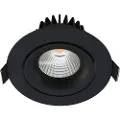 Nordtronic Velia LED Downlight, 10,9W 2700K mat sort rund