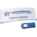 Badgepoint Navneskilt Badgepoint 80x34 mm, Polar Classic 35 Medarbejderskiltesæt, skilte med rustfri stålramme, akrylglas og printbare indstik - 10 skilte inkl. 32 indstik
