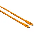 Tether Tools TetherPro - USB-kabel - 24 pin USB-C (hann) til 24 pin USB-C (hann) - 3 A - 4.6 m - godt synlig oransje