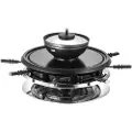 Unold RACLETTE 48726 Multi 4 in 1 - Raclette/fondue/grill/varm stein - 1.3 kW - rustfritt stål / svart