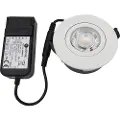Nordtronic Low Profile Flexible G2 Ø75 3000K driver, rund, mat hvid, inden- og udendørs brug
