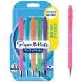 Paper Mate FlexGrip Ultra Bright kulepenner | Middels punkt (1,0 mm) | Svart blekk | Bright Barrels | 5 Stk