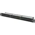 Lanberg PPU5-1048-B - Koblingspanel - CAT 5e - UTP - RJ-45 X 48 - RAL 9004, svart - 1U - 19