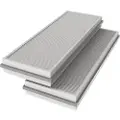 Systemair Panelfilter, sæt i filterklasse F7/M5 til VSR300. Tilluft F7 (ePM1 60%) 397x277x24 mm og fraluft M5 (ePM10 50%) 398x210x24 mm.