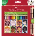 Adlibris Faber Castell Kredki trójkątne Children of the World 24+3 kol.