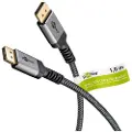 Pro DisplayPort Plus 2.0/2.1 - Skjermkabel - 1m - Grå