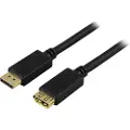Deltaco - DisplayPort-forlengelseskabel - DisplayPort (hann) til DisplayPort (hunn) - 1 m - formstøpt - svart