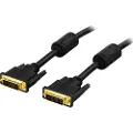 Deltaco DVI-600 - DVI-kabel - dobbeltlenke - DVI-D (hann) til DVI-D (hann) - 1 m - svart