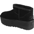 Ugg for woman. 1135092 Leather ankle boots W Classic Ultra Mini black (36), 3 to 5 cm, None, Casual